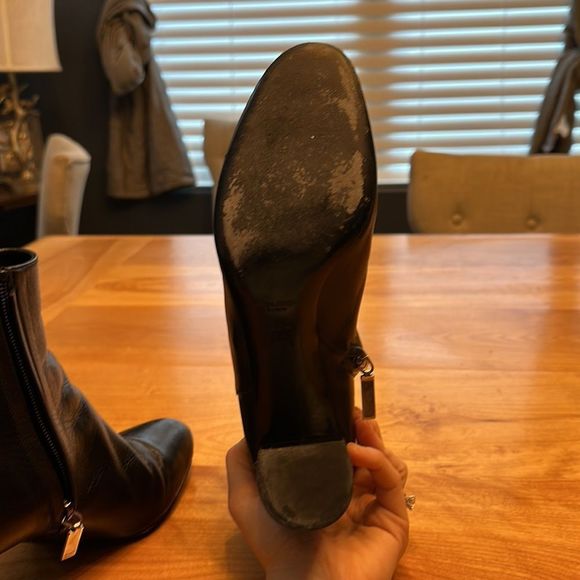 YSL Saint Laurent boot size 40 1/2 black leather - Picture 14 of 16